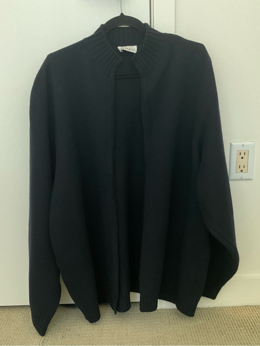 Women's Navy Open-Front Sweater Cardigan - Classic Knit Layer
